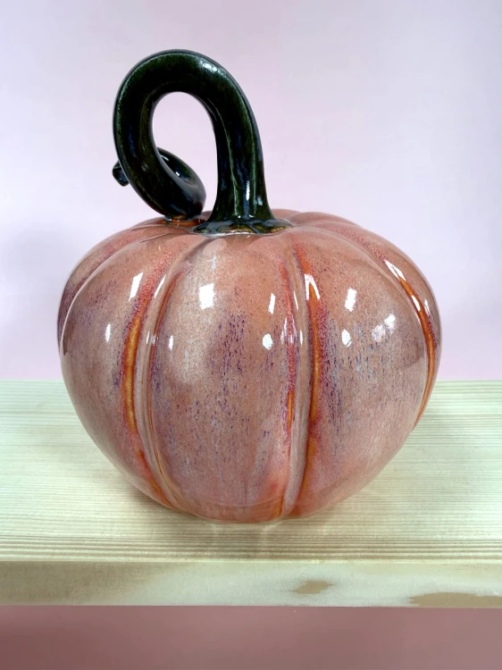 Dynia ceramiczna, jesienna ceramiczna dekoracja, dynia handmade, ozdoba ceramiczna na jesień