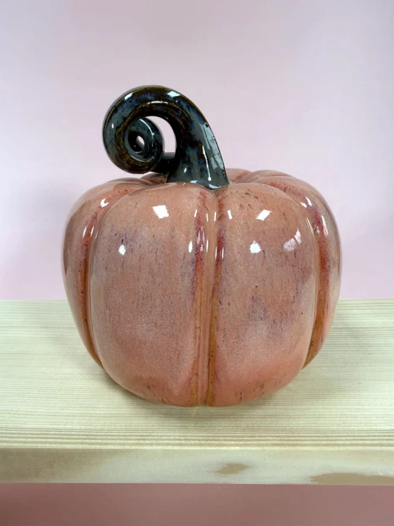 Dynia ceramiczna, jesienna ceramiczna dekoracja, dynia handmade, ozdoba ceramiczna na jesień